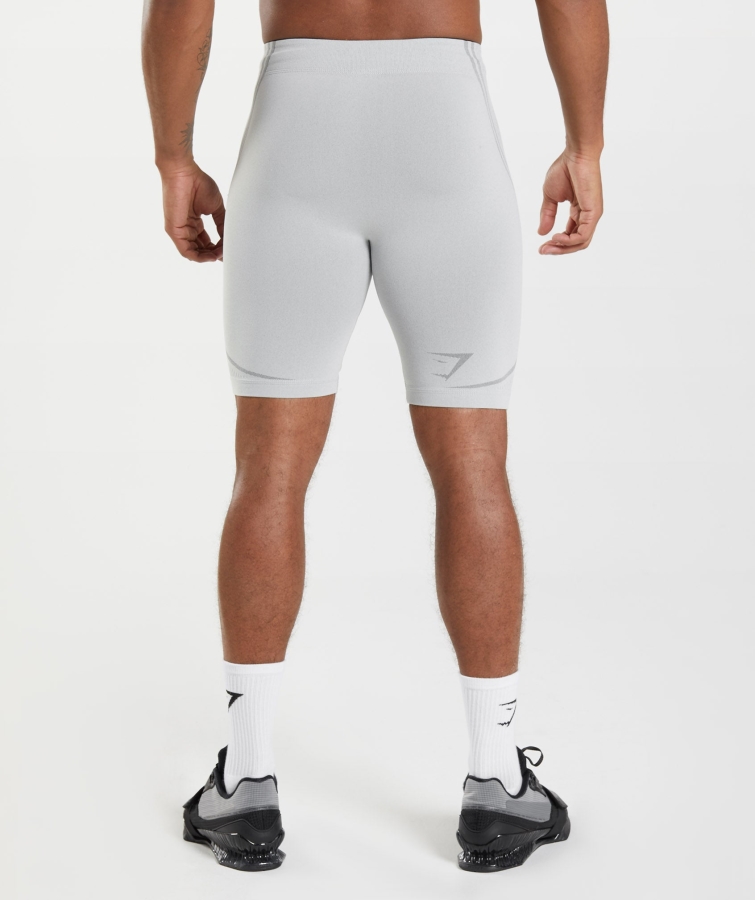 Gymshark 315 Dikişsiz 1/2 şort Açık Gri-kömür Grisi