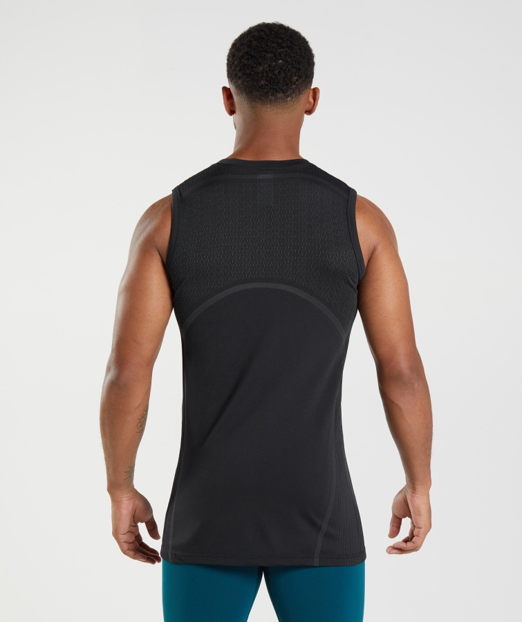 Gymshark 315 Sorunsuz Tank Siyahı