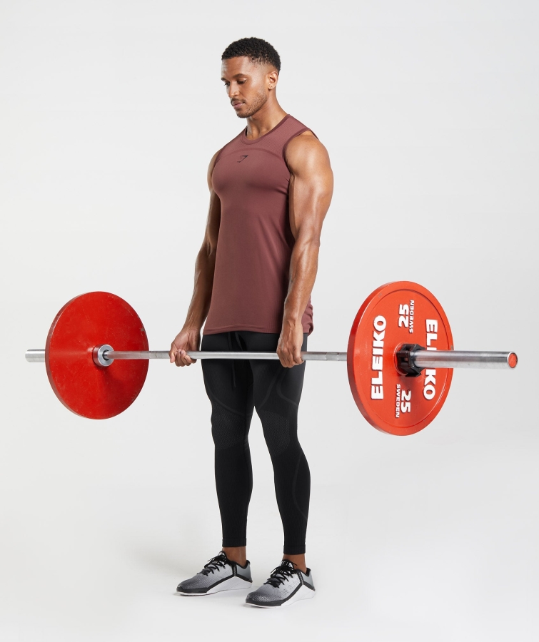 Gymshark 315 Sorunsuz Tank Kiraz Kahverengi