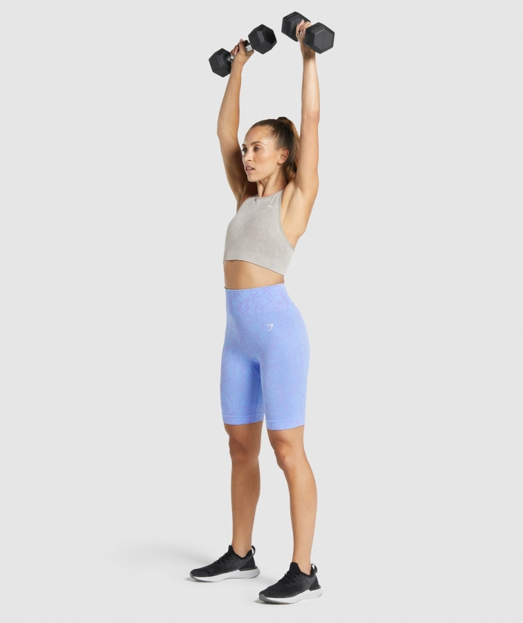 Gymshark Adapte Hayvan Dikişsiz Spor Sutyeni Kelebek-gri