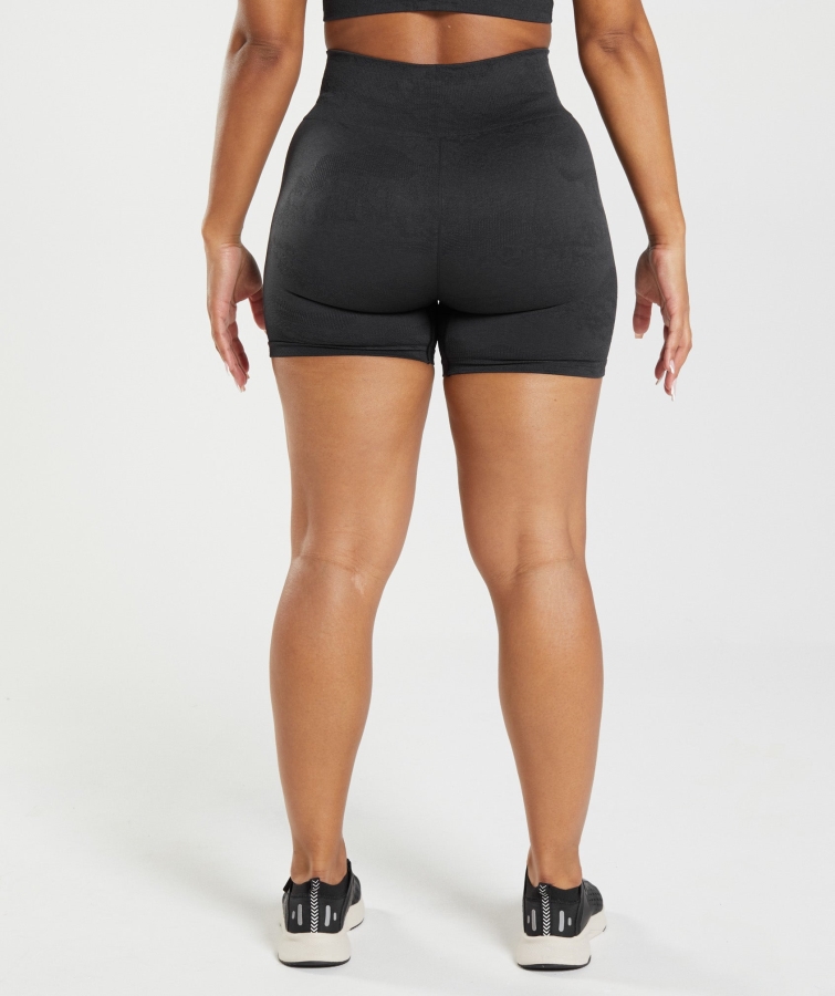 Gymshark Adapt Kamuflaj Dikişsiz şort Lav-siyah-oniks Grisi