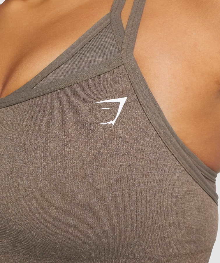 Gymshark Adapt Fleck Dikişsiz Spor Sutyeni Mineral-kahverengi