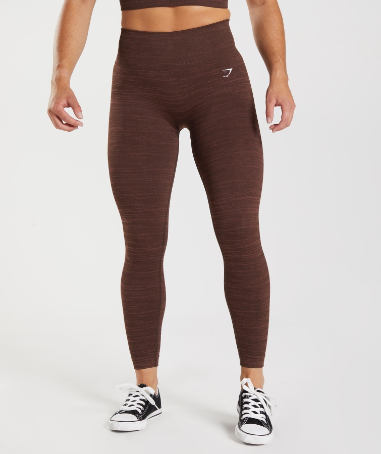 Gymshark Adapt Marl Dikişsiz Tayt Vlt-arşiv Kahverengi-kahverengi