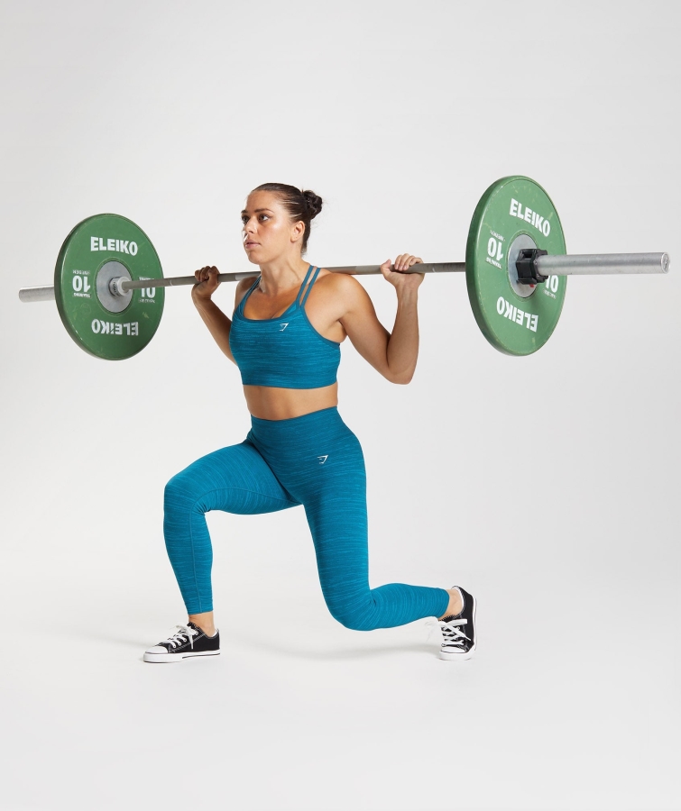 Gymshark Adapt Marl Dikişsiz Tayt Vlt-atlantic Blue-shark Blue