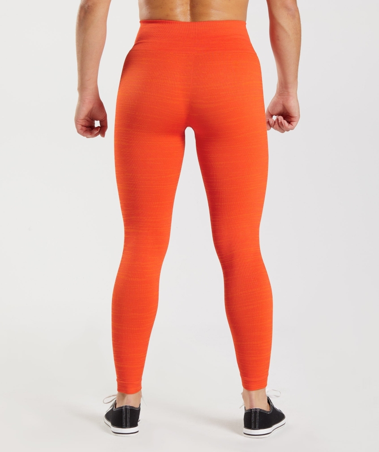 Gymshark Adapt Marl Dikişsiz Tozluk Vlt-biber Kırmızı-lezzetli Turuncu