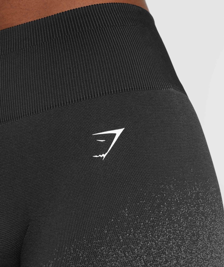 Gymshark Adapt Ombre Dikişsiz Bisiklet şortu Siyah-gri