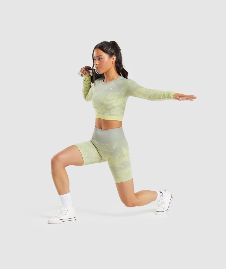 Gymshark Adapt Ombre Dikişsiz şort üçgen-taupe Gri