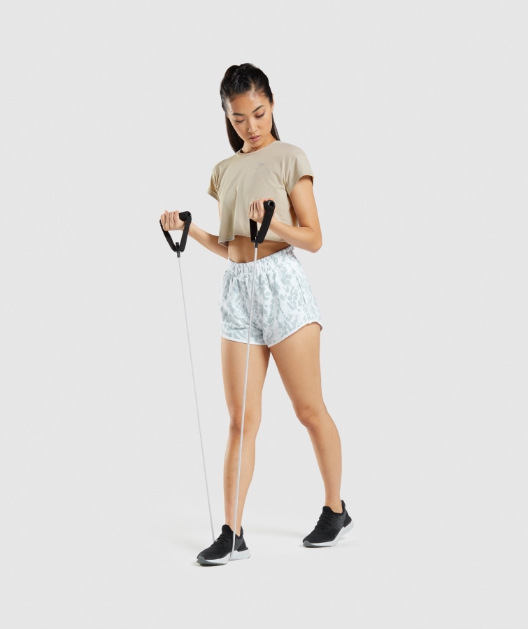 Gymshark Hayvan Grafik Kırpma T-shirt Gri