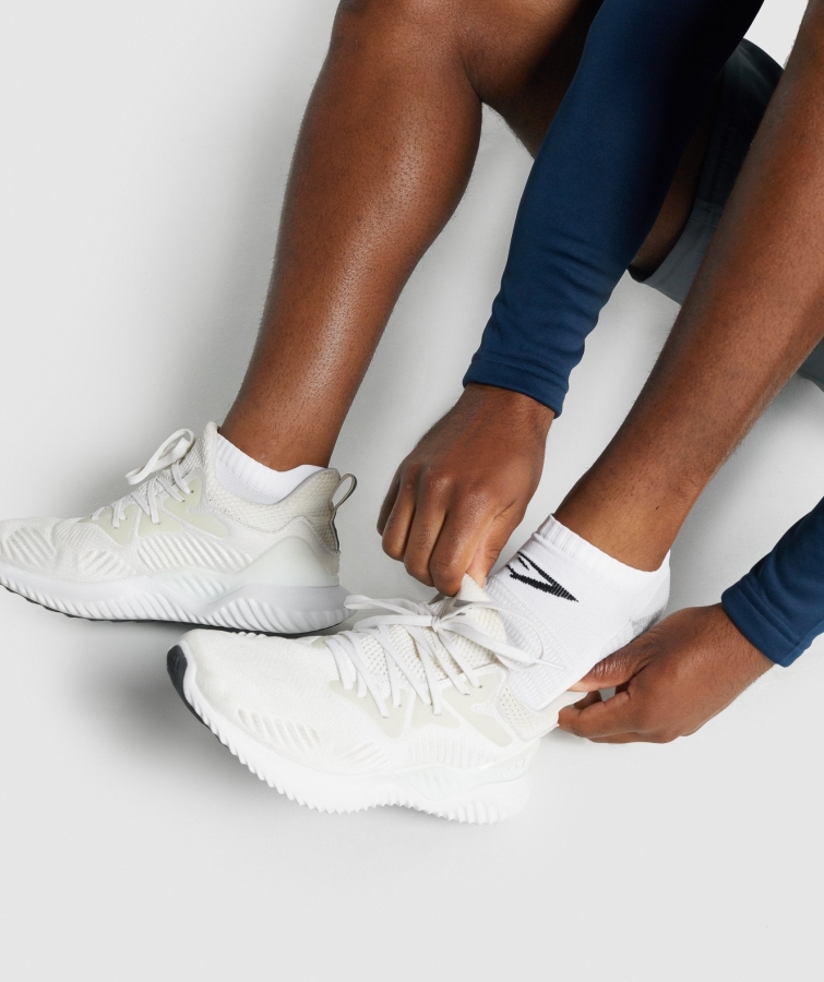 Gymshark Ayak Bileği Performans çorapları Beyaz