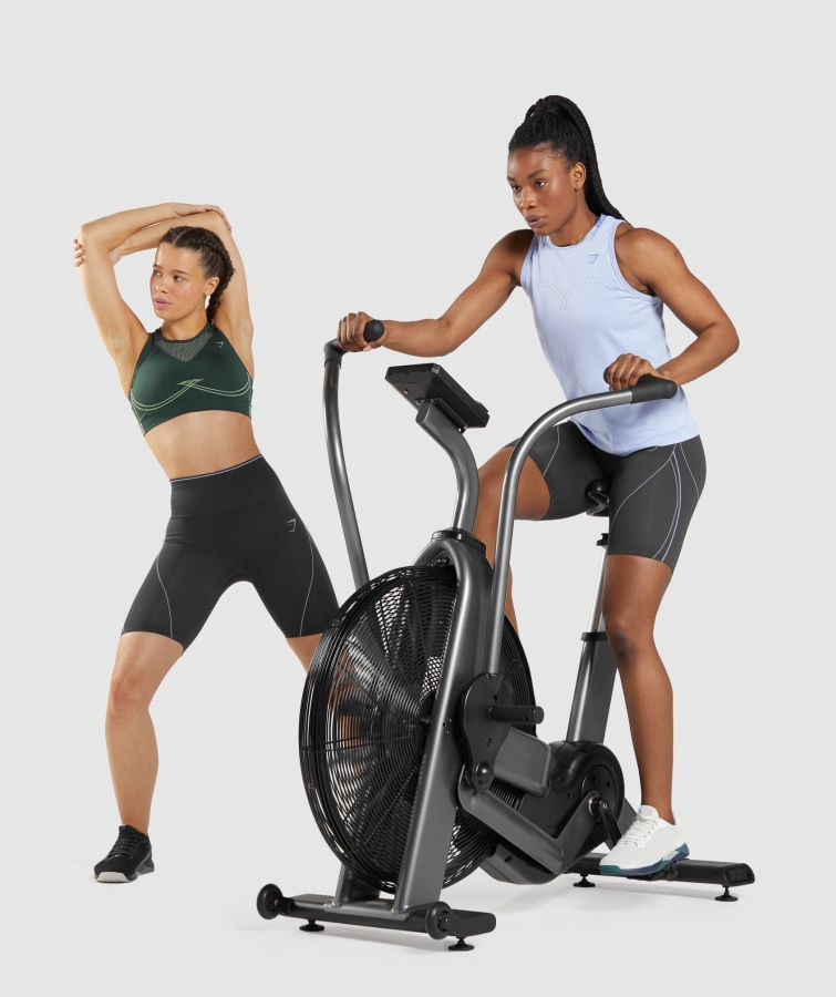 Gymshark Apeks Dikişsiz Yüksek Katlı Kısa Oniks Gri-lavanta Mavisi