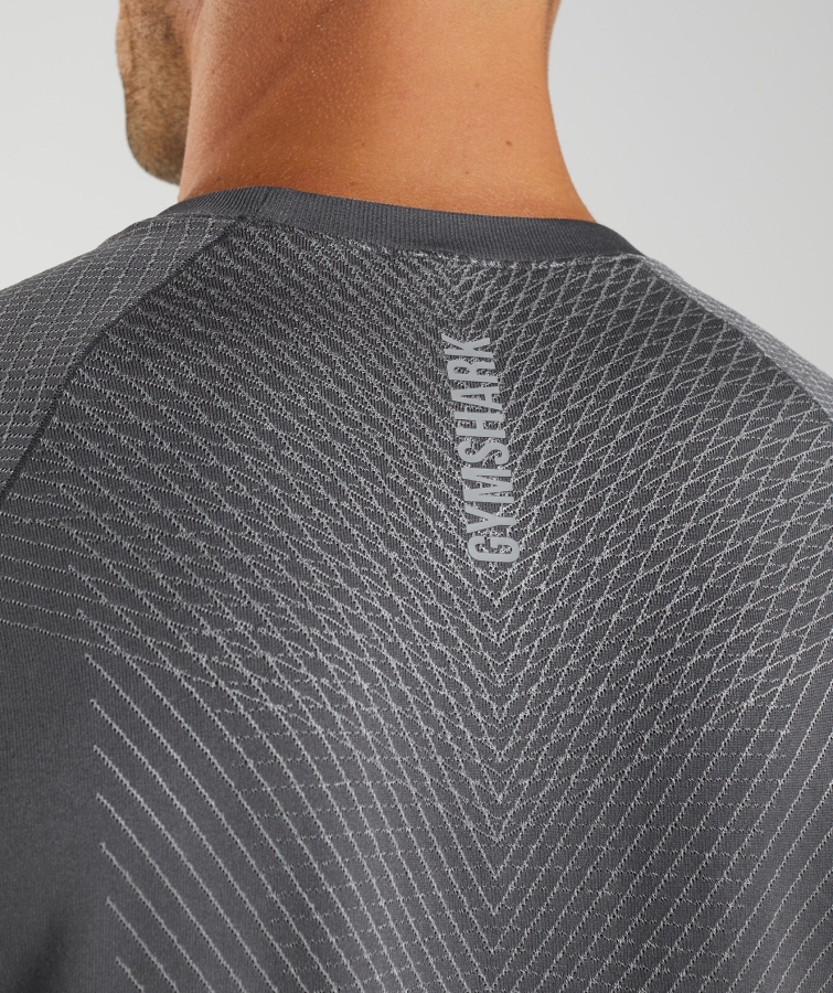 Gymshark Apeks Sorunsuz T-shirt Siluet Gri-dumanlı Gri