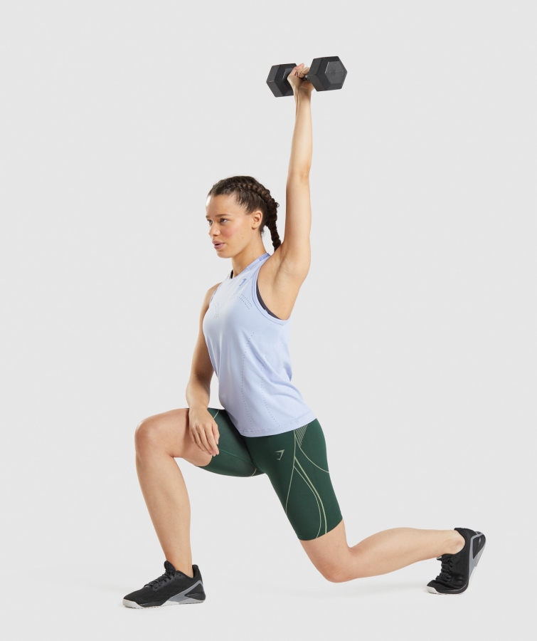 Gymshark Apeks Dikişsiz Tank Lavanta Mavisi Mahkeme Mavisi