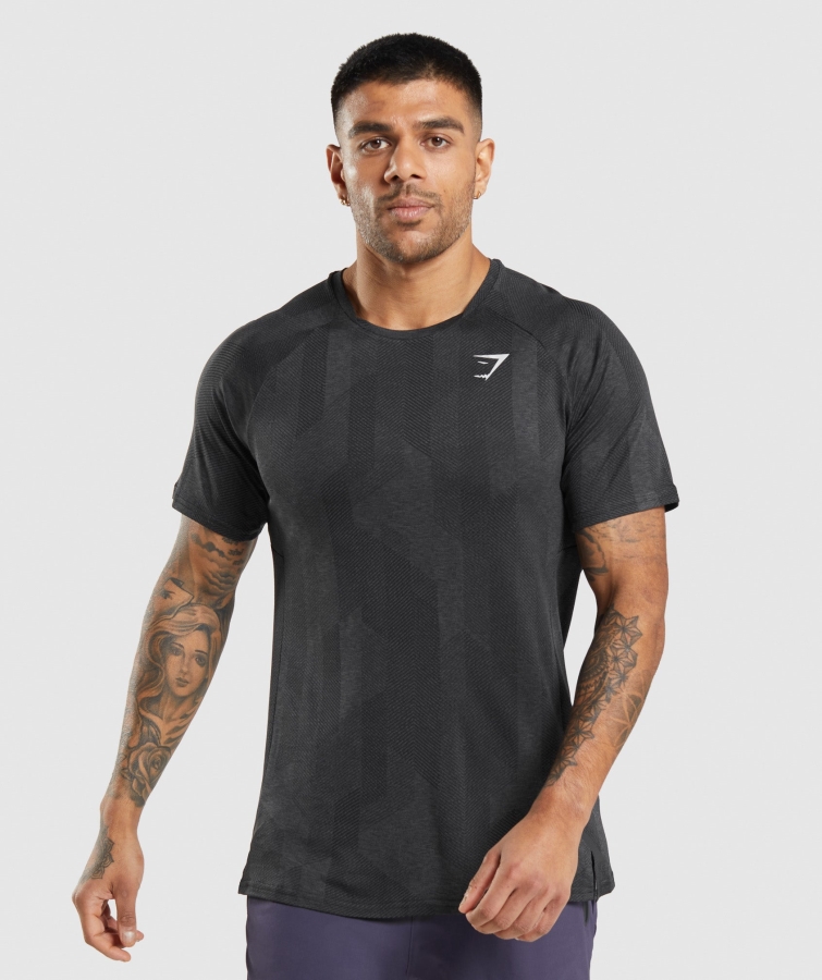 Gymshark Apeks Tişört Siyah-oniks Grisi