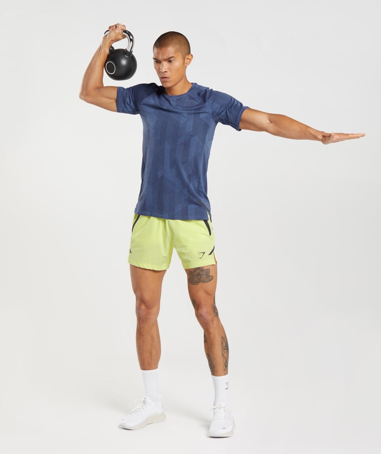 Gymshark Apeks T-shirt Oniks Gri Mahkeme Mavisi