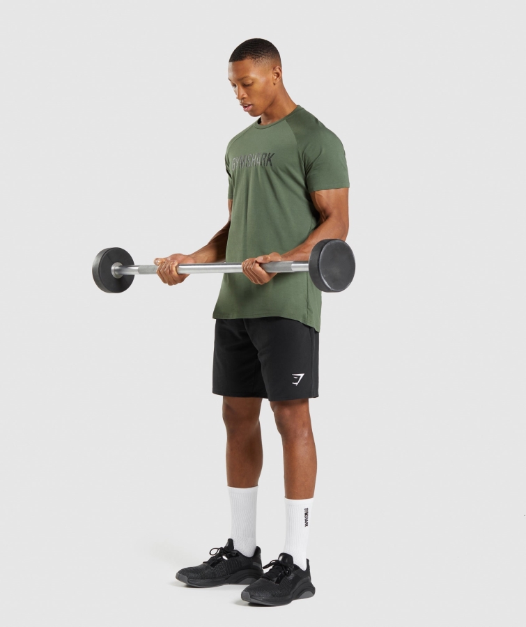 Gymshark Apollo Kamuflajlı Tişört Kamuflaj Yeşili