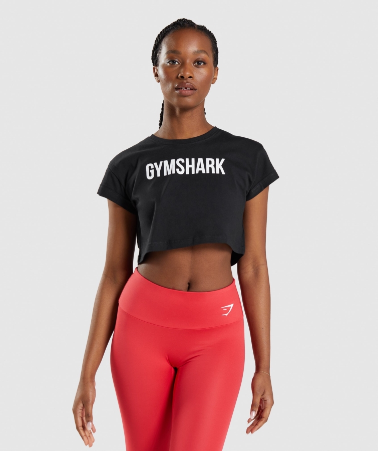 Gymshark Apollo Kırpma üst Siyah