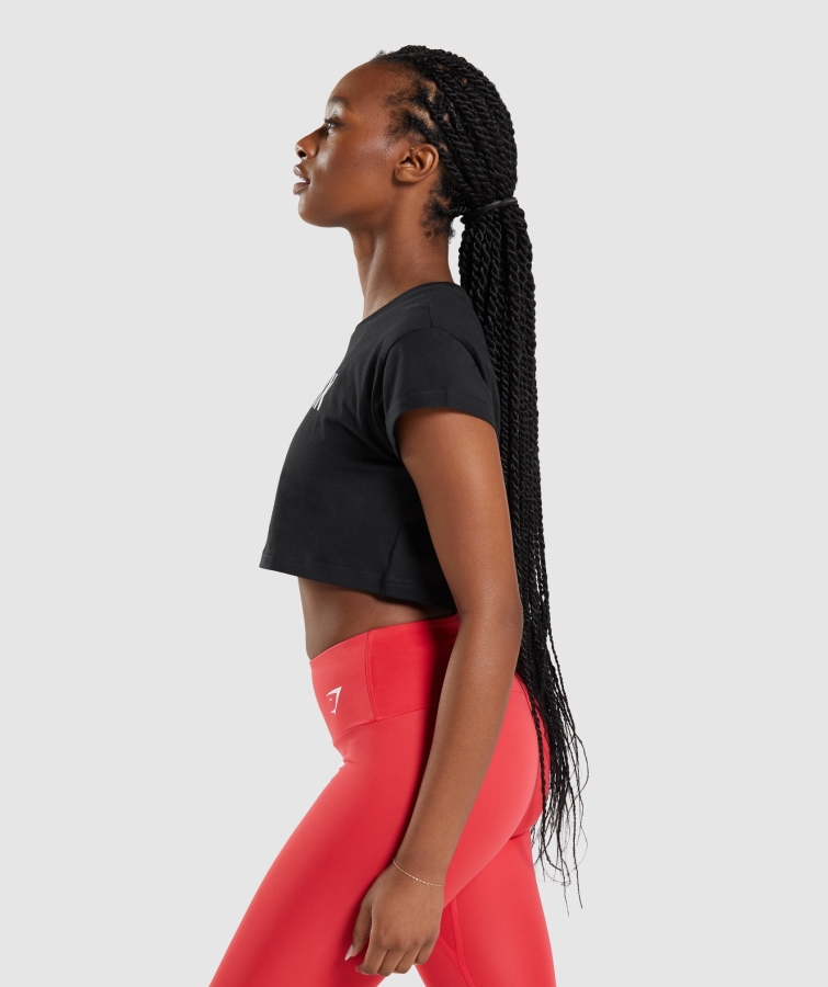 Gymshark Apollo Kırpma üst Siyah