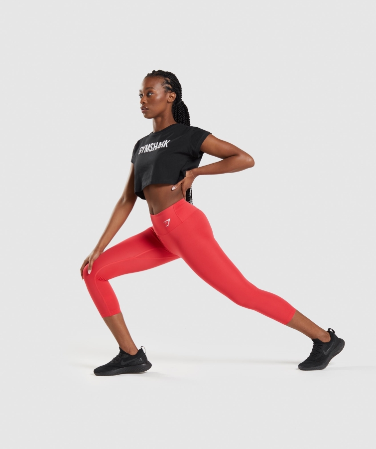 Gymshark Apollo Kırpma üst Siyah