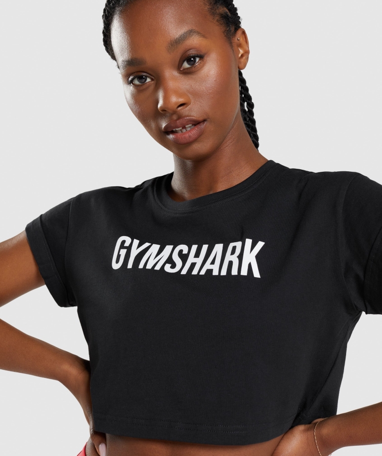 Gymshark Apollo Kırpma üst Siyah