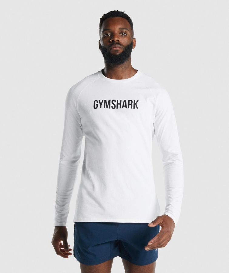 Gymshark Apollo Uzun Kollu Tişört Beyaz