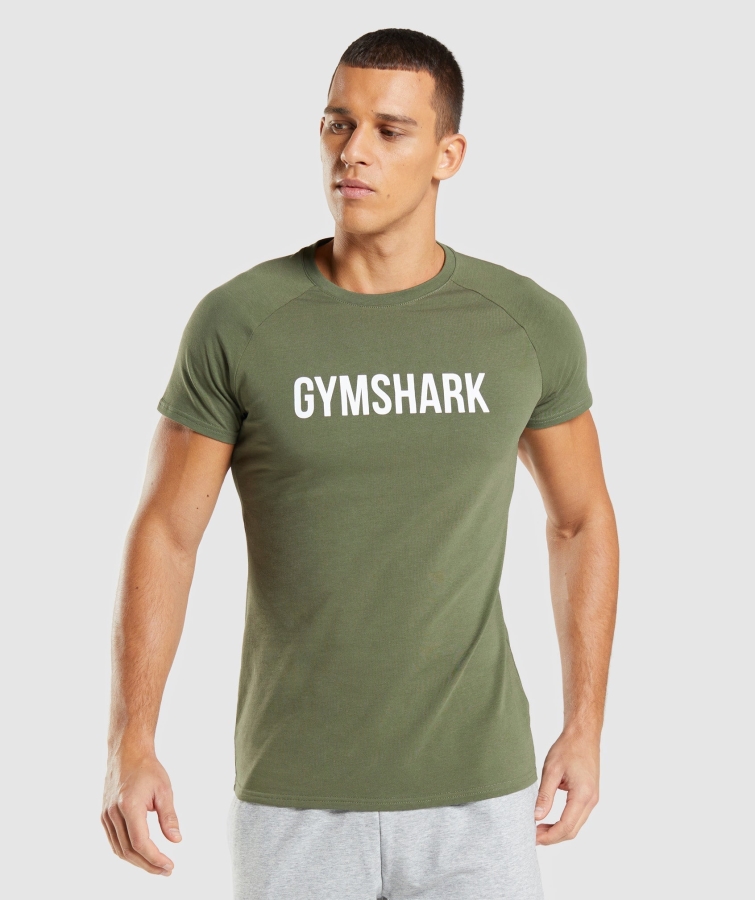 Gymshark Apollo Tişört çekirdek Zeytin