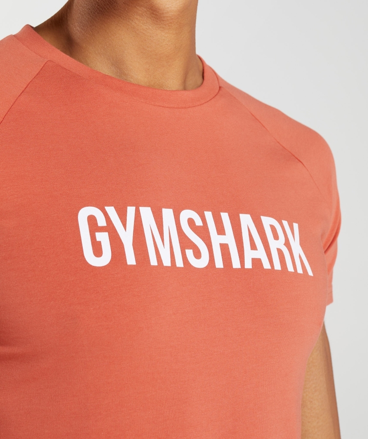 Gymshark Apollo T-shirt Erkekler Fırtına Kırmızı