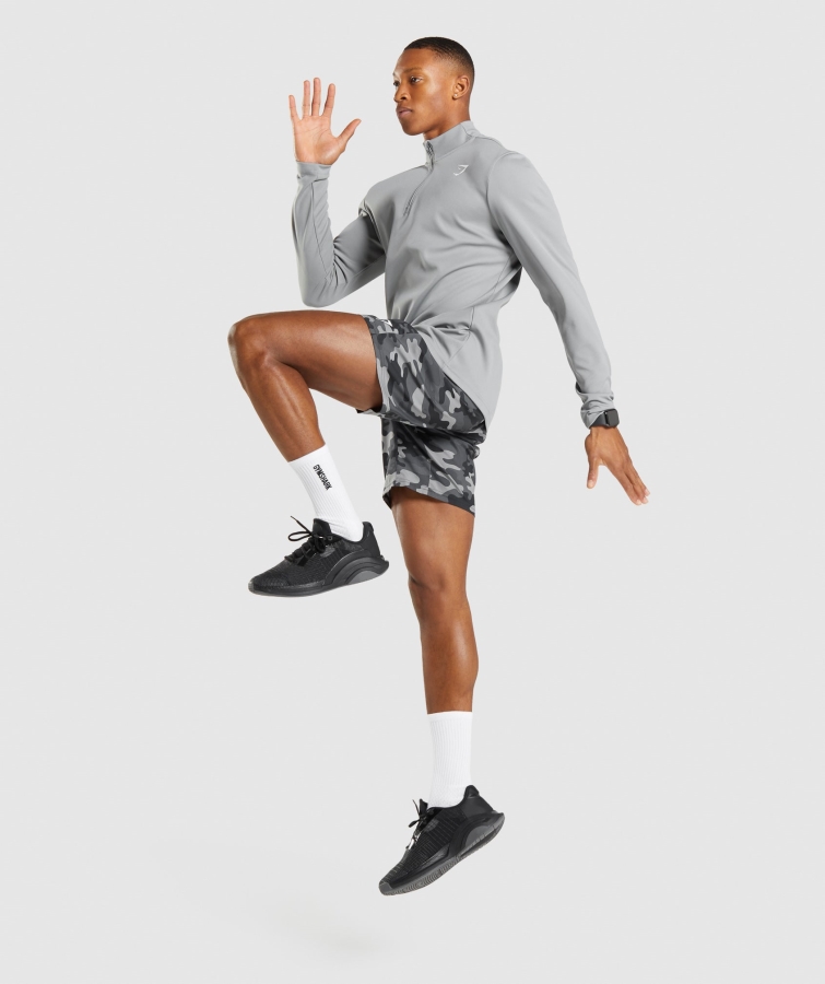 Gymshark Varış 1/4 Fermuarlı Kazak Dumanlı Gri