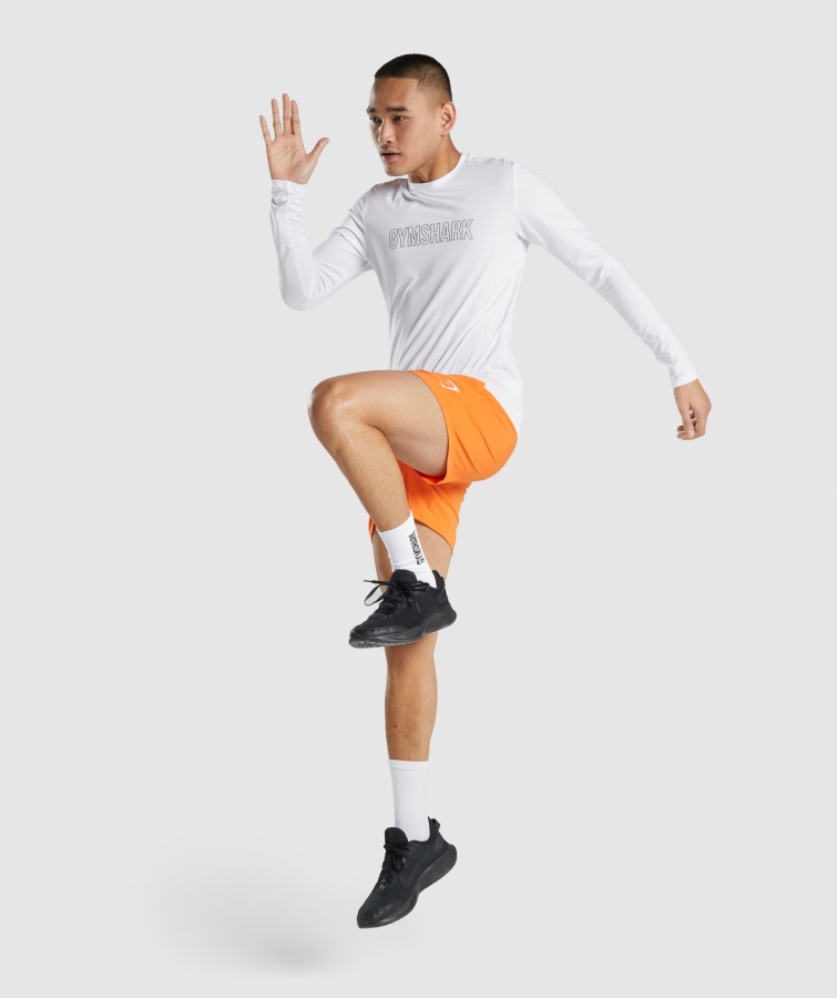 Gymshark Varış Grafiği Uzun Kollu Tişört Beyaz