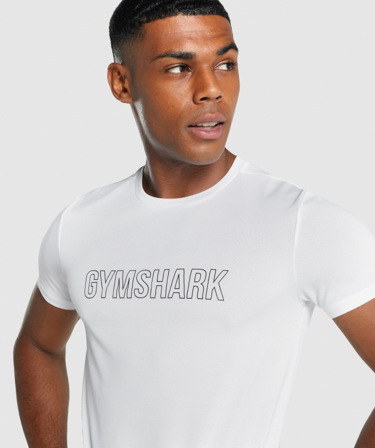 Gymshark Varış Grafik Tişört Beyaz