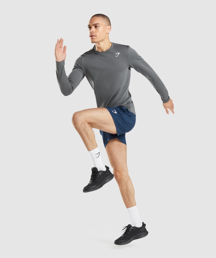 Gymshark Varış Uzun Kollu Tişört Kömürü