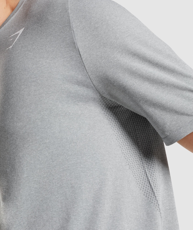 Gymshark Varış Sorunsuz Tişört Gri