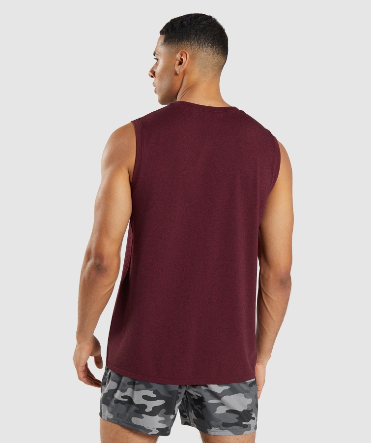 Gymshark Varış Sorunsuz Tank Bordo Kırmızı Marn