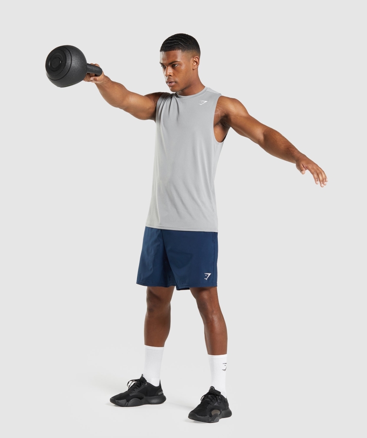 Gymshark Varış Kolsuz Tişört Dumanlı Gri