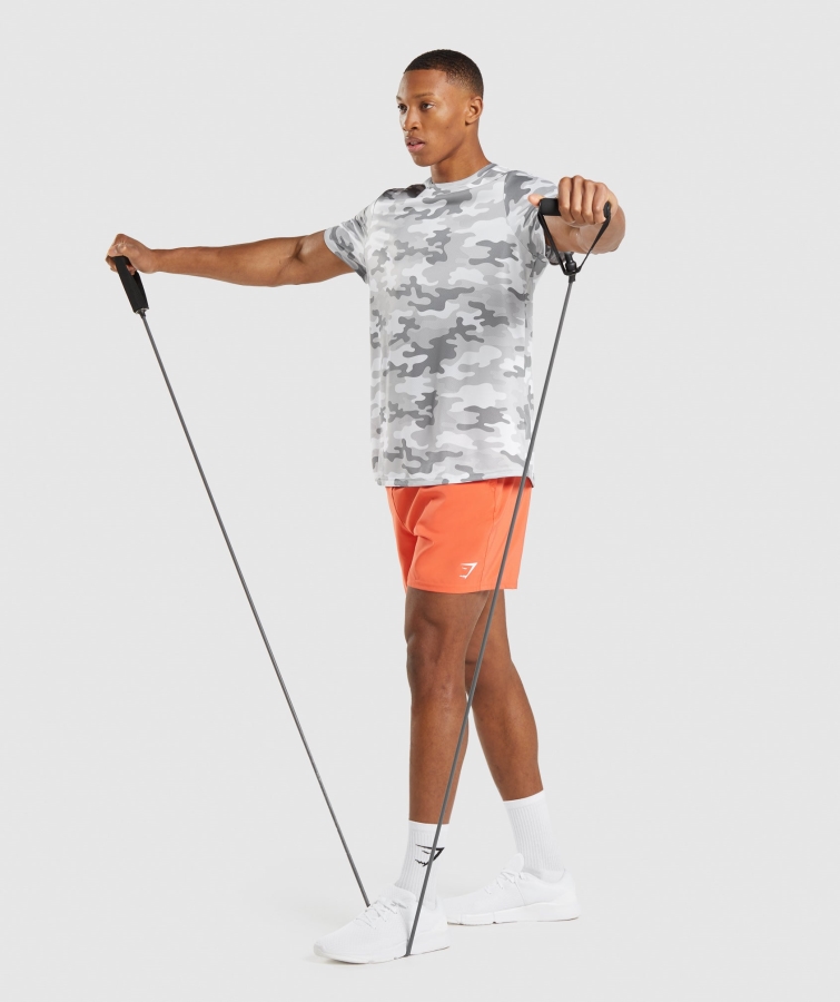 Gymshark Varış Tişörtü Açık Gri Baskı