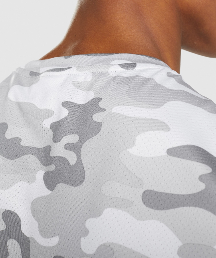 Gymshark Varış Tişörtü Açık Gri Baskı