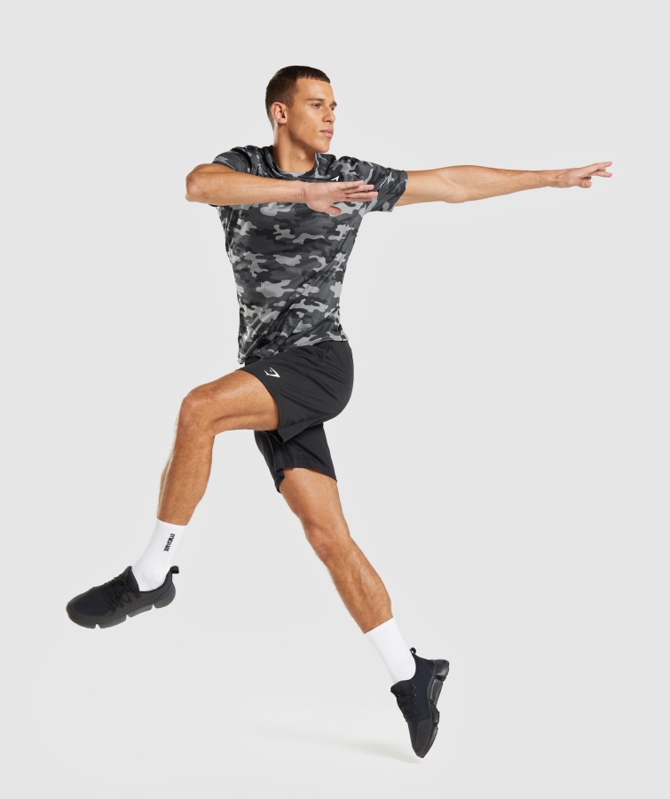 Gymshark Varış T-shirt Erkek Gri Baskı