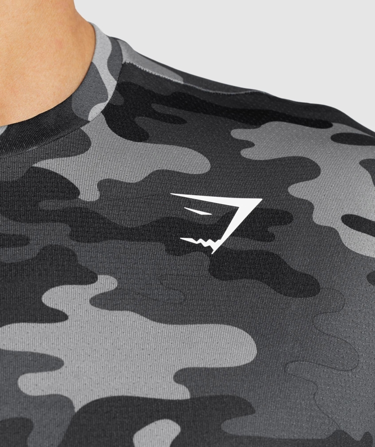 Gymshark Varış T-shirt Erkek Gri Baskı