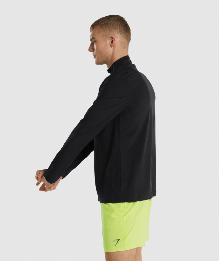 Gymshark Varış Dokuma Tam Fermuarlı Ceket Siyah