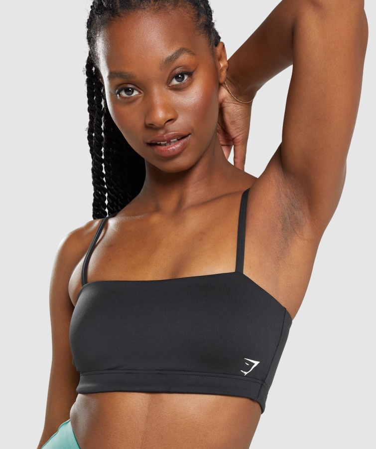 Gymshark Bandeau Spor Sutyeni Siyah
