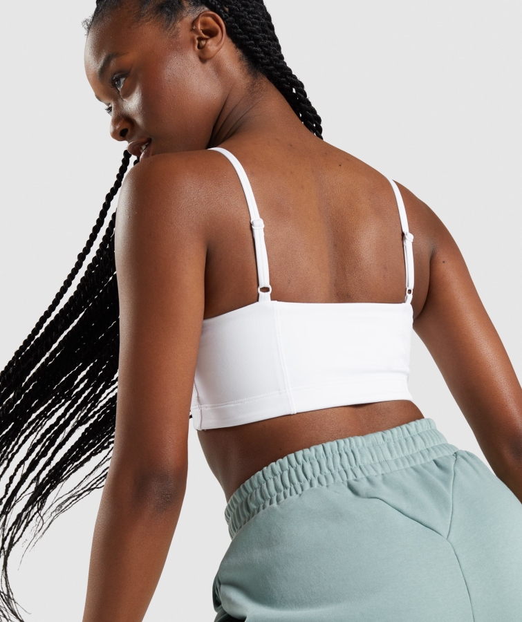 Gymshark Bandeau Spor Sutyeni Beyaz