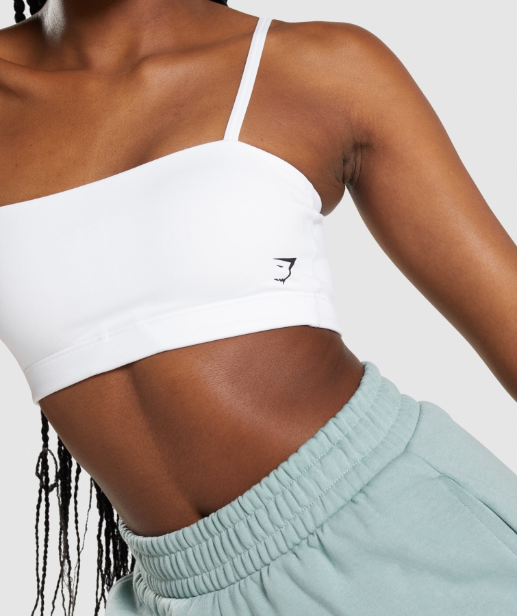 Gymshark Bandeau Spor Sutyeni Beyaz