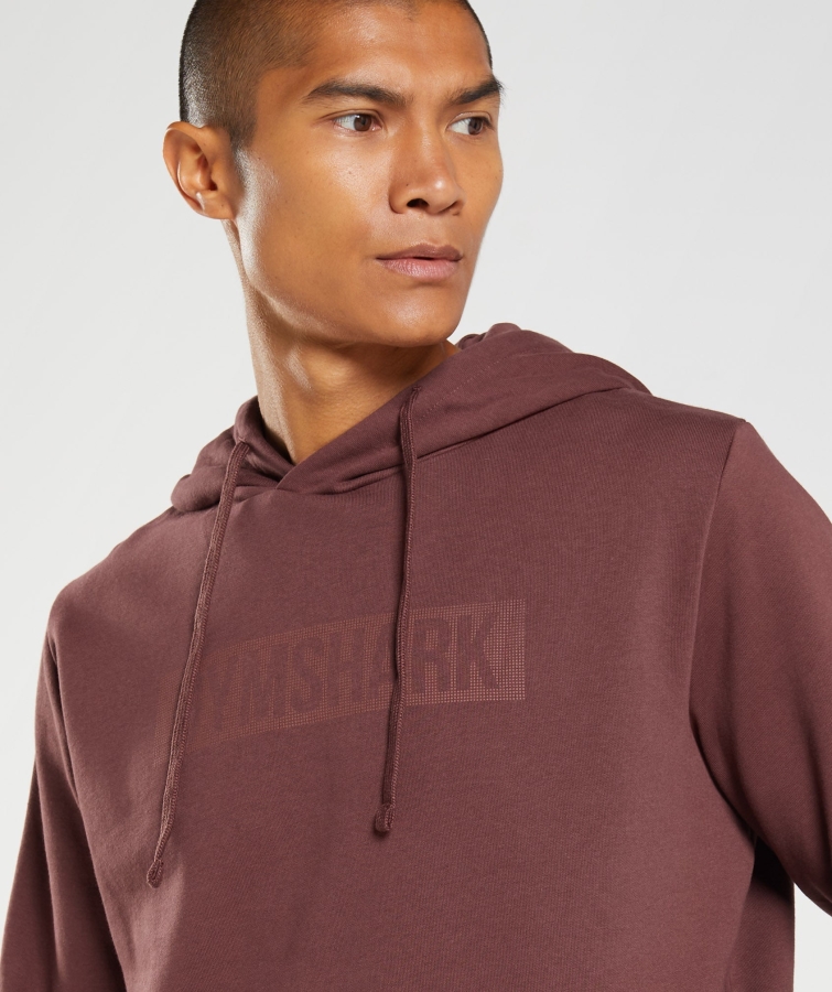 Gymshark Blok Hoodie Kiraz Kahverengi