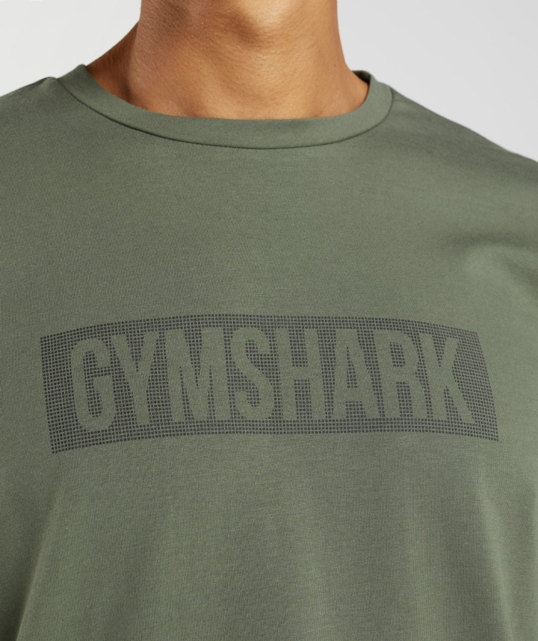 Gymshark Blok Uzun Kollu Tişört çekirdek Zeytin