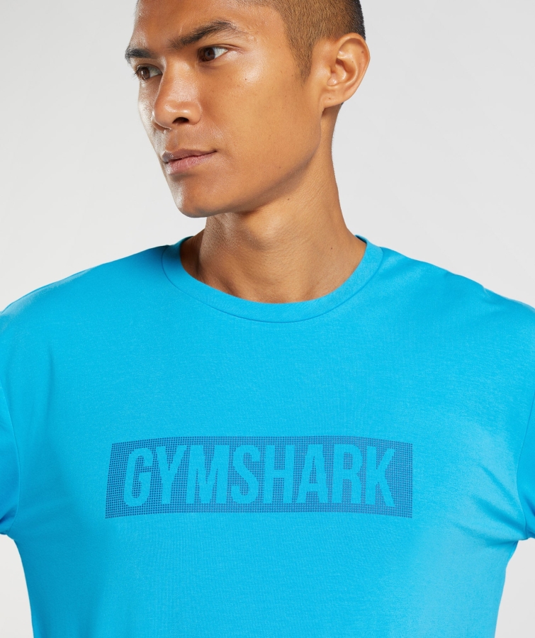Gymshark Blok Uzun Kollu Tişört Köpekbalığı Mavisi