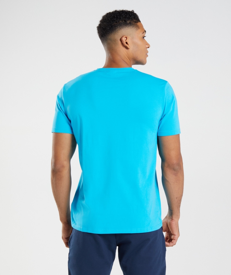 Gymshark Blok T-shirt Köpekbalığı Mavi