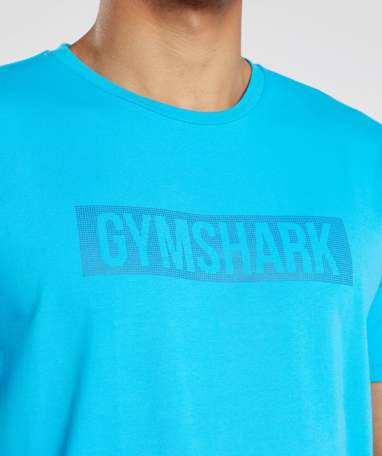 Gymshark Blok T-shirt Köpekbalığı Mavi
