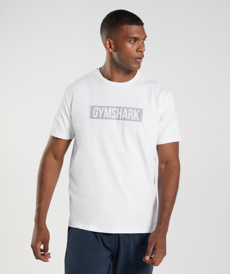 Gymshark Blok T-shirt Beyaz