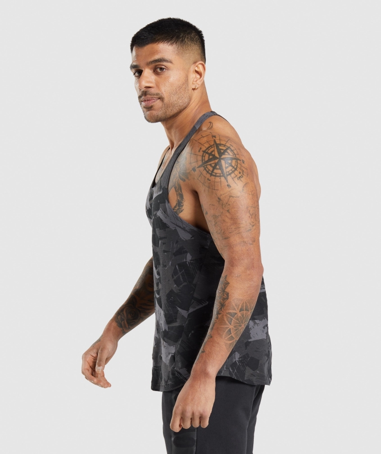 Gymshark Kalın Stringer Gri Baskı