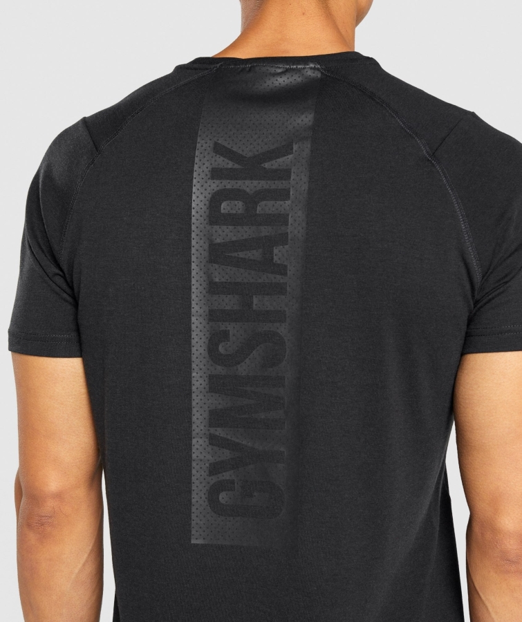 Gymshark Kalın Tişört Erkek Siyah