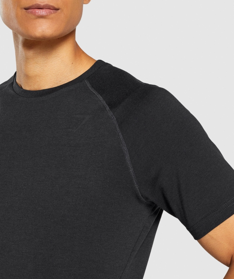 Gymshark Kalın Tişört Erkek Siyah